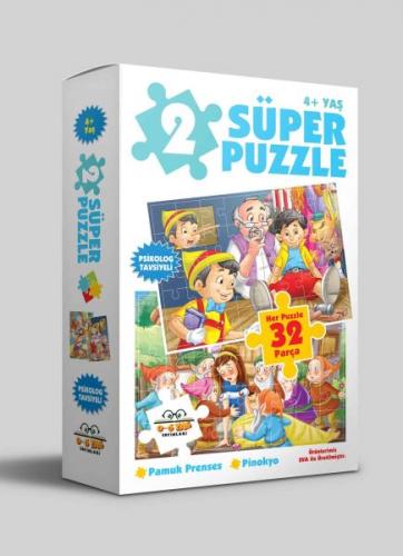 2 Süper Puzzle / Pamuk Prenses - Pinokyo 4+ Yaş - - 0-6 Yaş Yayınları
