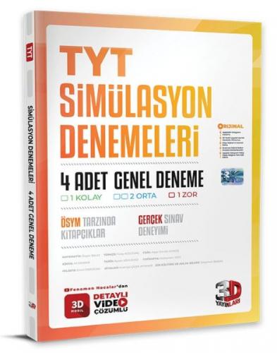 2023 TYT 4`lü Simülasyon Genel Deneme - Komisyon - 3D Yayınları