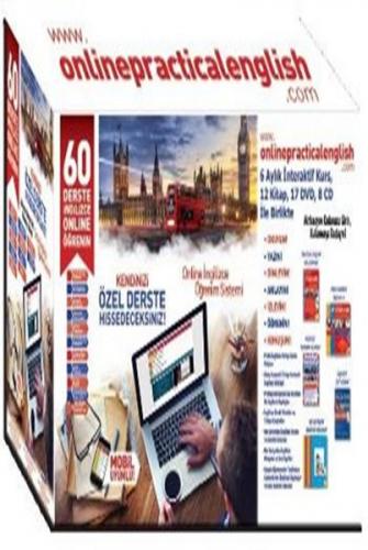 60 Derste Online İngilizce Öğrenim Seti (12 Kitap-17 Dvd-8 Cd) - Kolek