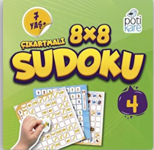 8x8 Çıkartmalı Sudoku (4) - Eda Serdaroğlu Daş - Pötikare Yayıncılık