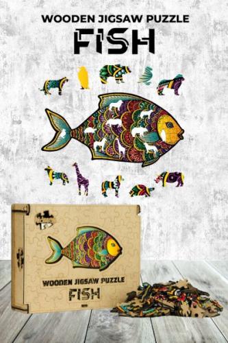 Ahşap Puzzle - Fish (182 parça) - - Çikolata Yayınevi