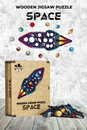 Ahşap Puzzle - Space (21 parça) - - Çikolata Yayınevi