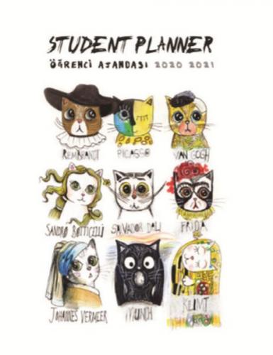 Akademi Çocuk Öğrenci Ajandası 2020-2021 Painter Cats 3076 - - Akademi