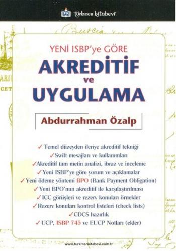Yeni ISBP'ye Göre Akreditif ve Uygulama - Abdurrahman Özalp - Türkmen 