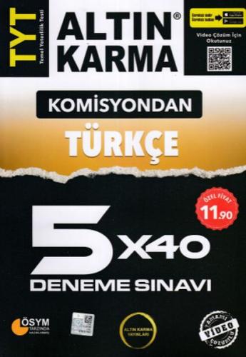 Komisyondan TYT Türkçe 5x40 Deneme Sınavı - Kolektif - Altın Karma Yay