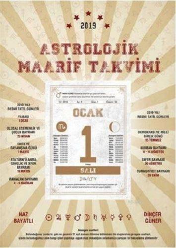 2019 Astrolojik Maarif Takvimi - Dinçer Güner - Destek Yayınları