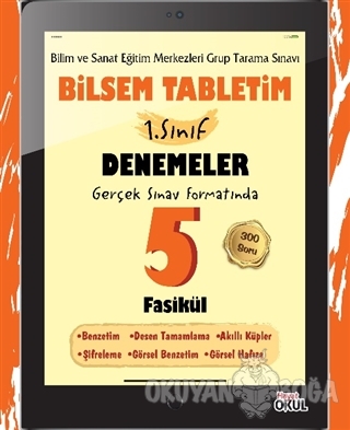 Bilsem Tabletim 1. Sınıf Denemeler 5 Fasikül - Elif Erdoğan - Hayat Ok