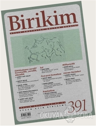 Birikim Aylık Edebiyat Kültür Dergisi Sayı: 391 Kasım 2021 - Kolektif 
