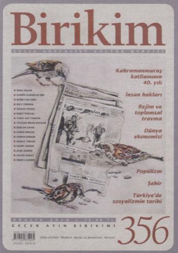 Birikim Aylık Sosyalist ve Kültür Dergisi Sayı 356 - Aralık 2018 - - B