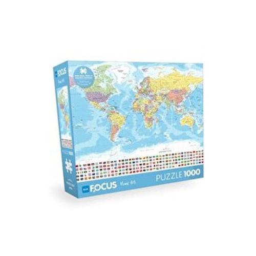 Blue Focus 1000 Parça - World Map (dünya Haritası) - - Blue Focus