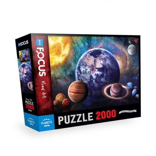 Blue Focus Planets (Gezegenler) - Puzzle 2000 Parça - - Blue Focus