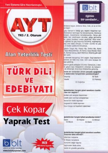 Bulut AYT Türk Dili ve Edebiyatı Yaprak Test (Yeni) - Komisyon - Bulut