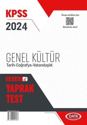Data 2024 Kpss Genel Kültür Yaprak Test - Komisyon - Data Yayınları