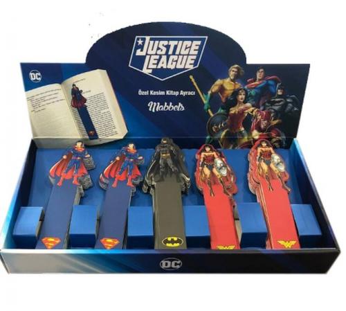 DC Justice League Bookmark 60'lı Display - - Mabbels