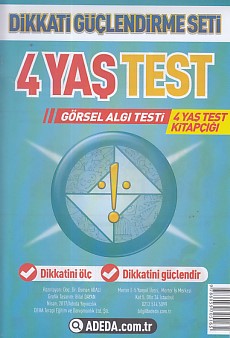 Dikkati Güçlendirme Seti 4 Yaş Test - Osman Abalı - Adeda Yayınları