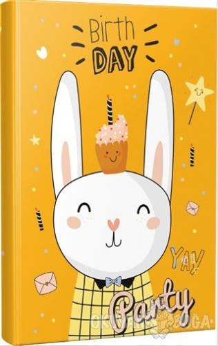 Doğum Günü Tavşanı Çizgili Defter - - Halk Kitabevi