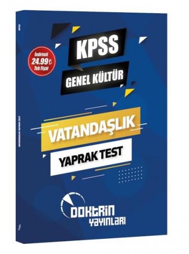 2022 KPSS Vatandaşlık Yaprak Test - Erol Sitar - Doktrin Yayınları - K