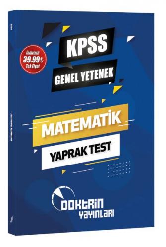 KPSS Matematik Yaprak Test - Kazım Özcan - Doktrin Yayınları - KPSS Ki