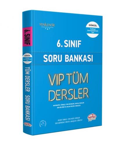 Editör 6. Sınıf VIP Tüm Dersler Soru Bankası Mavi Kitap - Kolektıf - E