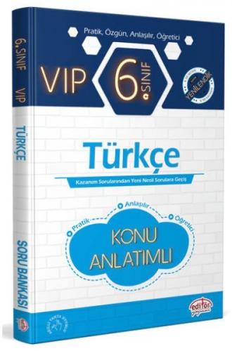 Editör 6. Sınıf VIP Türkçe Konu Anlatımlı - Komisyon - Editör Yayınlar