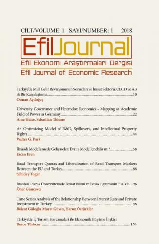 Efil Ekonomi Araştırma Dergisi Sayı 1 - Kolektif - Efil Journal Dergis