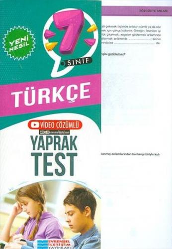 Evrensel İletişim 7. Sınıf Türkçe Yeni Nesil Video Çözümlü Yaprak Test