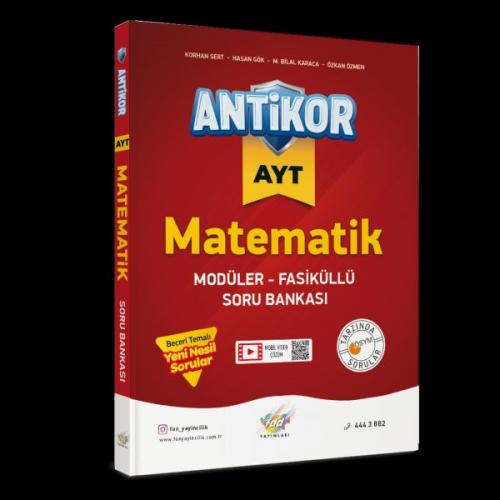 FDD AYT Antikor Matematik Soru Bankası - Korhan Sert - Fdd Yayınları