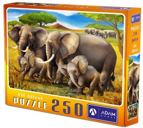Fil Ailesi 250 Parça Puzzle - - Adam Games
