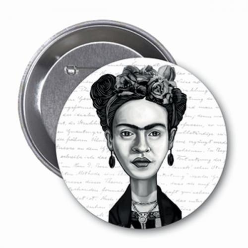 Frida Kahlo (Karikatür) - Rozet - - Aylak Adam - Hobi