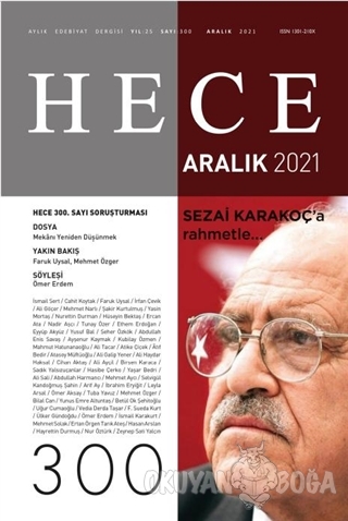 Hece Aylık Edebiyat Dergisi Sayı: 300 Aralık 2021 - Kolektif - Hece Ya