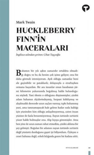 Huckleberry Finn'in Maceraları - Mark Twain - Turkuvaz Kitap