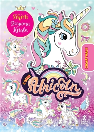 I Love Unicorn - Çılgın Sihirli Boyama Kitabı - Kolektif - Doğan Egmon