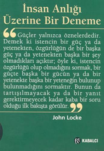 İnsan Anlığı Üzerine Bir Deneme - John Locke - Kabalcı Yayınevi
