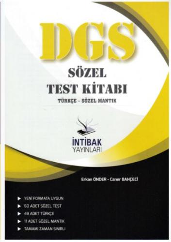 İntibak 2021 DGS Sözel Test Kitabı - Erkan Önder - İntibak Yayınları