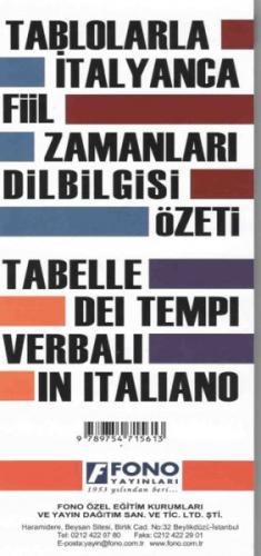 Tablolarla İtalyanca Fiil Zamanları Dilbilgisi Özeti - Kolektif - Fono