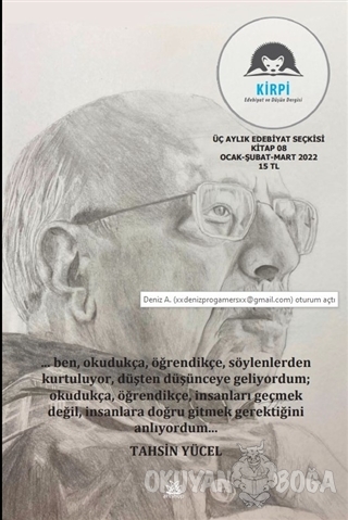 Kirpi Edebiyat ve Düşün Dergisi Sayı: 8 Ocak - Şubat - Mart 2022 - Kol