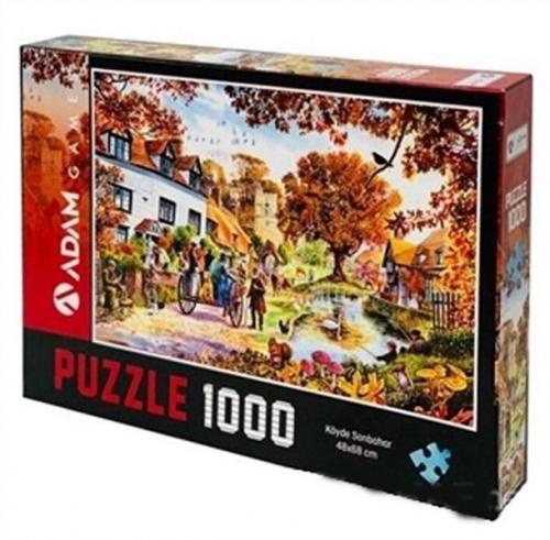 Köyde Sonbahar 1000 Parça Puzzle (48x68) - - Adam Games