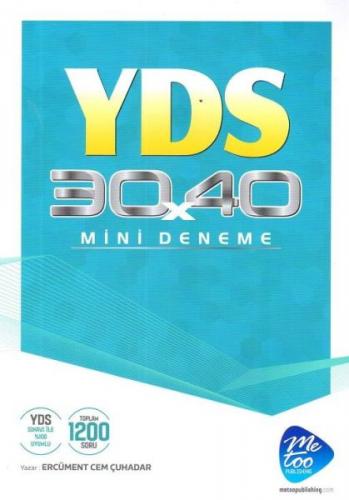 YDS 30x40 Mini Deneme - Ercüment Cem Çuhadar - Me Too Publishing