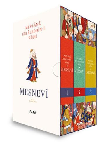 Mesnevi 1-2-3 (Kutulu Set) - Mevlana Celaleddini Rumi - Alfa Yayınları