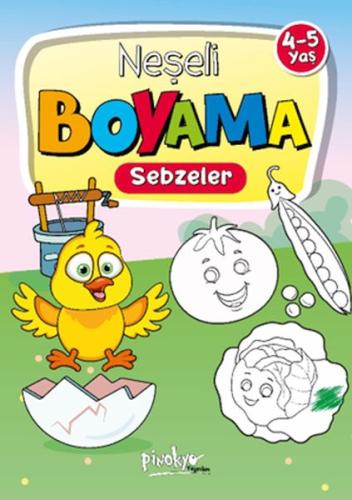 Neşeli Boyama Sebzeler 4-5 Yaş - - Pinokyo Yayınları