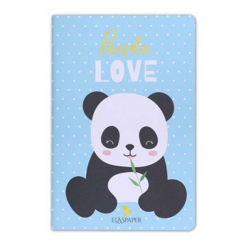 Panda Love Mavi Defter - - Ela's Paper
