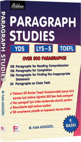 Paragraph Studies YDS YKS-DİL TOEFL - M. Fatih Adıgüzel - Pelikan Tıp 