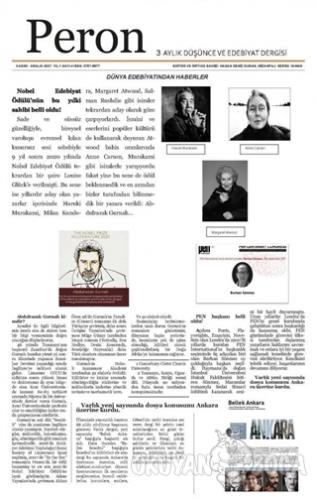 Peron Üç Aylık Düşünce ve Edebiyat Dergisi Sayı: 4 Kasım-Aralık 2021 -