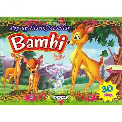 Pop up Klasik Masallar Dizisi Bambi (3D Kitap) - Komisyon - Çiçek Yayı