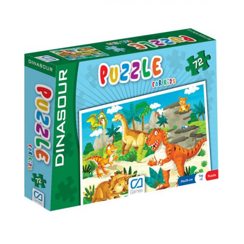 Puzzle For Kids 72-Dınasour (CA.5037) - - CA Games