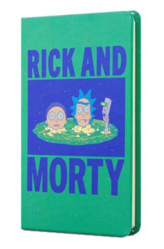 Rick And Morty Sert Kapak Lastikli Mini Defter Yeşil - - Mabbels