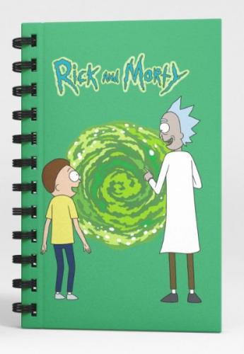 Rick And Morty Spiralli Defter Yeşil - - Mabbels