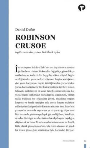Robinson Crusoe - Daniel Defoe - Turkuvaz Kitap