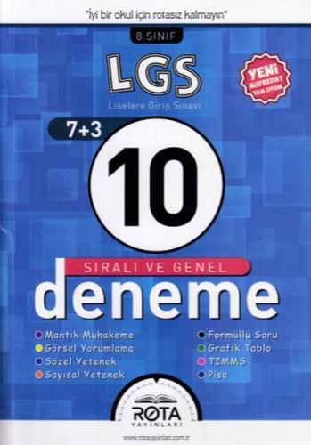 8. Sınıf LGS 7 Sıralı 3 Genel Deneme - Kolektif - RTY Rota Yayınları -
