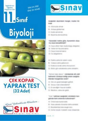 Sınav 11. Sınıf Biyoloji Çek Kopar Yaprak Test - Kolektif - Sınav Derg